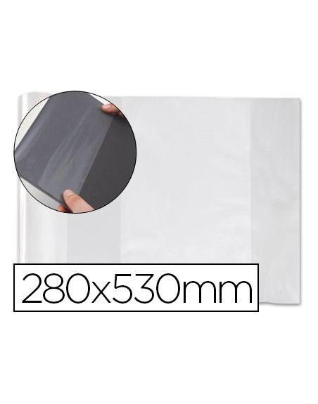 Forralibro pvc con solapa ajustable adhesivo 280x530 mm