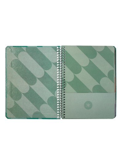 Agenda espiral antartik pattern a6+ 2025 semana vista color verde papel 80 gr