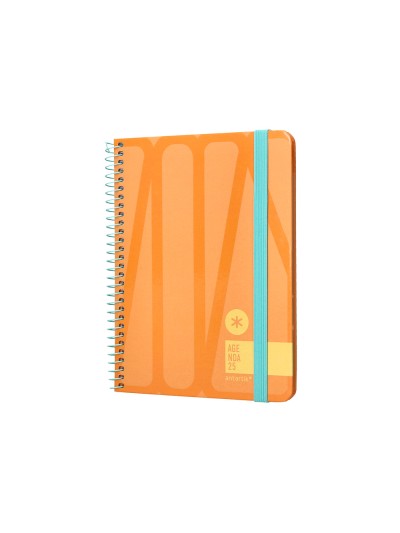 Agenda espiral antartik bold a6 2025 semana vista color melocoton papel 80 gr