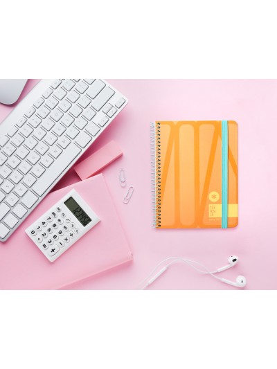 Agenda espiral antartik bold a6 2025 semana vista color melocoton papel 80 gr
