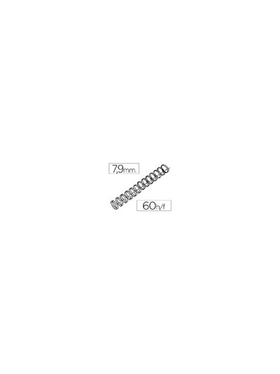 Espiral wire 3:1 7,9 mm n.5 negro capacidad 60 hojas caja de 100 unidades