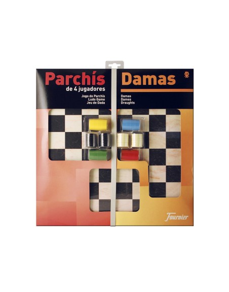 Parchis con damas tablero grande 4 jugadores 41x40x4,5 cm