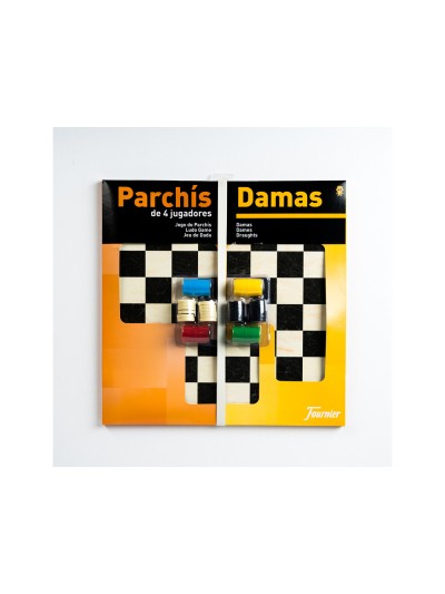 Parchis con damas tablero grande 4 jugadores 41x40x4,5 cm