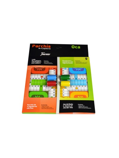 Parchis con oca tablero pequeño 42,5x33x4,45 cm