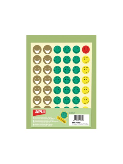 Gomets escolar caras mr smiley bolsa de 12 hojas