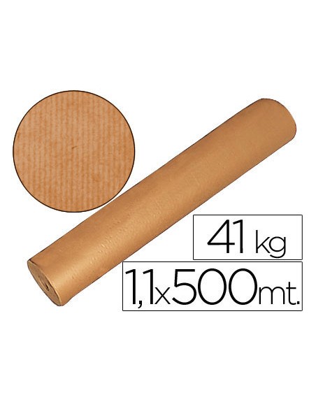 Papel kraft marron bobina 1,10 mt x 500 mt especial para embalaje