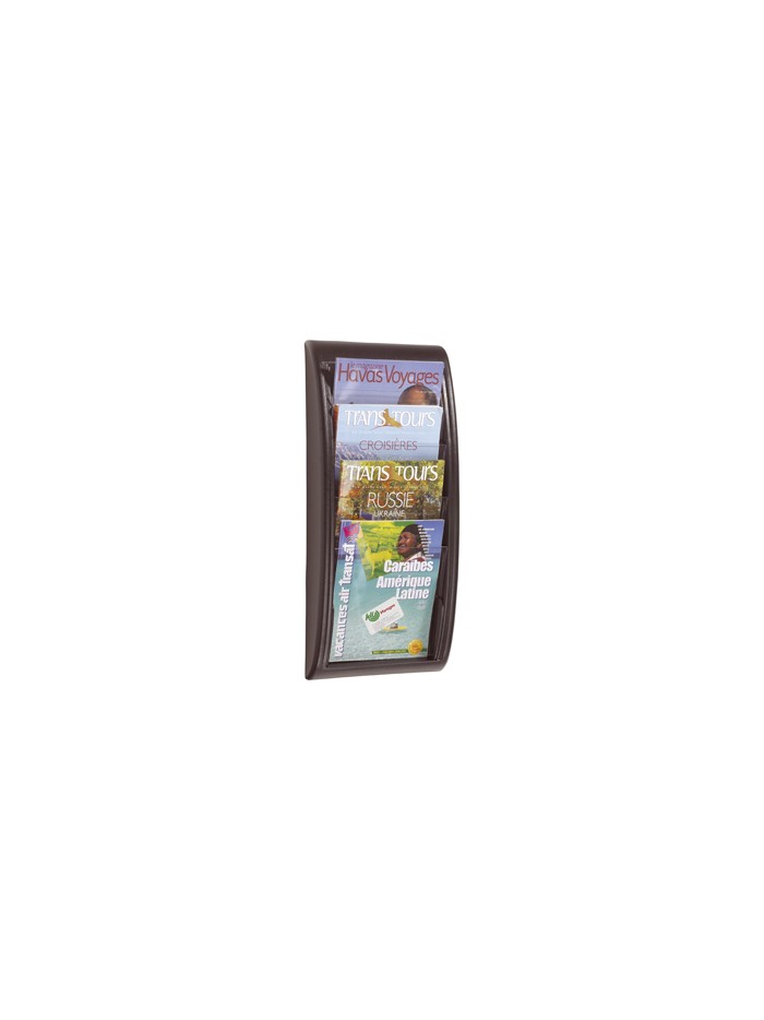 Expositor mural paperflow din a4 negro 4 casillas 650x290x95 mm Expositor mural paperflow din a4 negro 4 casillas 650x290x95 mm