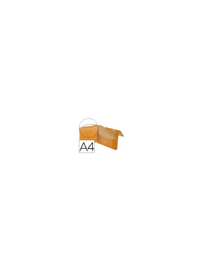 Carpeta beautone portadocumentos broche polipropileno din a4 naranja transparente