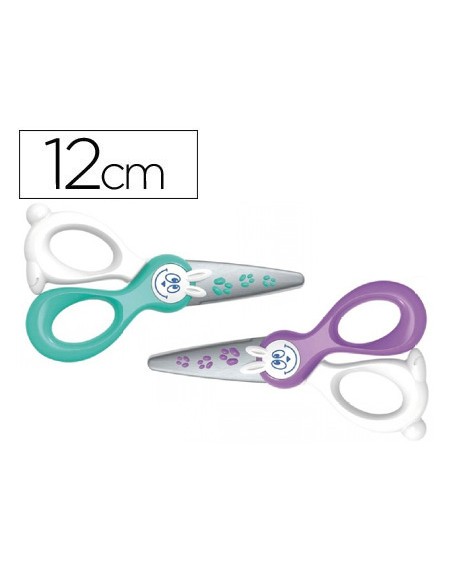 Tijera escolar maped kidi-cut 12 cm especial para infantil corta solo papel