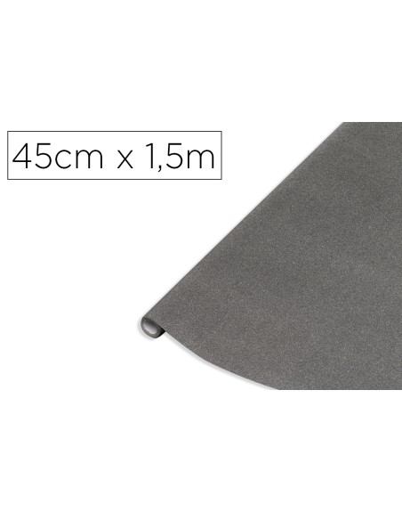 Rollo adhesivo d-c-fix antracita metal brillo ancho 45 cm largo 1,5 mt