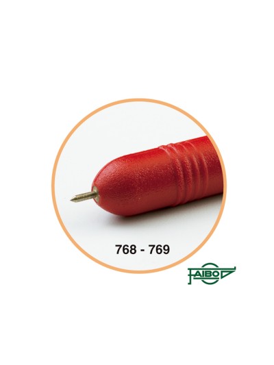 Punzon faibo plastico con punta de acero latonado 10 cm colores surtidos