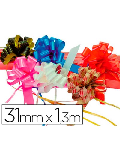 Cinta para hacer lazos oro 130 cm x 31 mm unidad