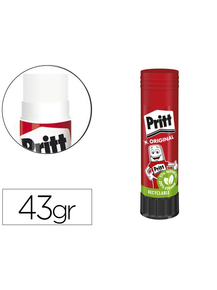 Pegamento pritt en barra 43 gr unidad Pegamento pritt en barra 43 gr unidad