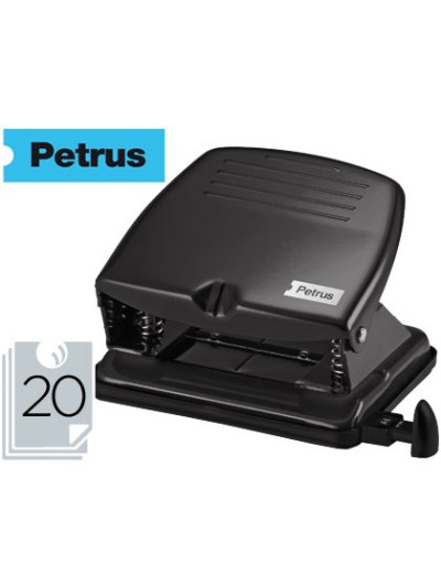 Taladrador petrus 65 color negro capacidad 20 hojas