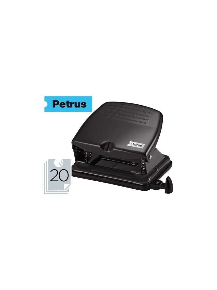 Taladrador petrus 65 color negro capacidad 20 hojas Taladrador petrus 65 color negro capacidad 20 hojas