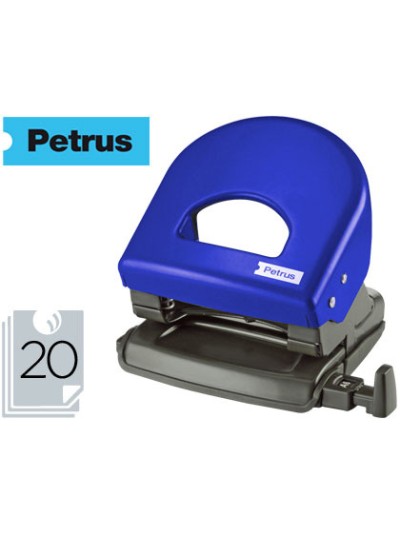 Taladrador petrus 62 color azul capacidad 20 hojas
