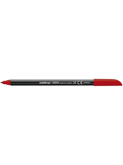 Rotulador edding punta fibra 1200 rojo ingles n.28 punta redonda 0.5 mm