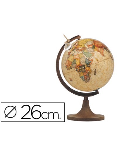Globo terraqueo con luz modelo marco polo diametro 26 cm