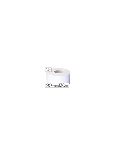 Papel higienico jumbo 2 capas celulosa pura rollo de 91 mt para dispensador 925