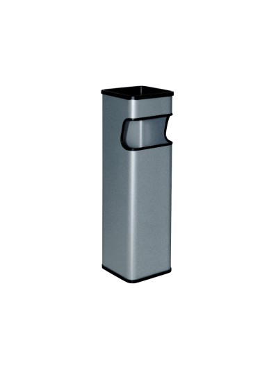 Cenicero papelera cuadrado 403 gris metalico 65x18x18 cm