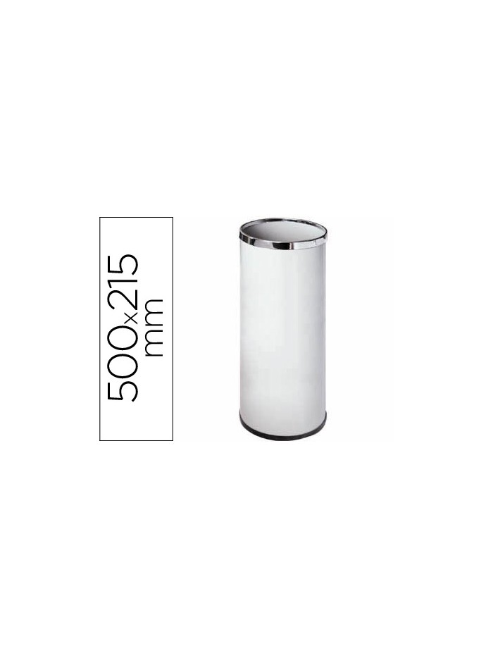 Paraguero metalico 301 blanco aros cromados 50x21,5 cm Paraguero metalico 301 blanco aros cromados 50x21,5 cm