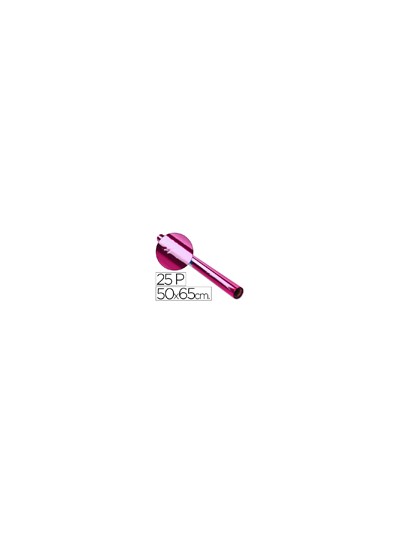 Papel celofan rollo trepado rosa 25 hojas de 50x65 cm
