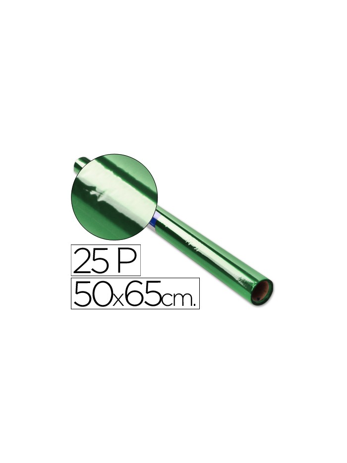 Papel celofan rollo trepado verde 25 hojas de 50x65 cm Papel celofan rollo trepado verde 25 hojas de 50x65 cm