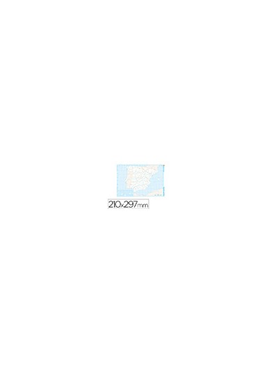 Mapa mudo b/n din a4 españa politico