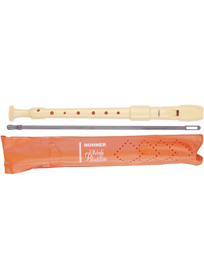 Flauta hohner 9516 color marfil desmontado funda naranja