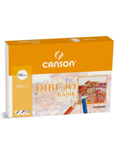 Papel dibujo basik 210x297 130 gr sin recuadro