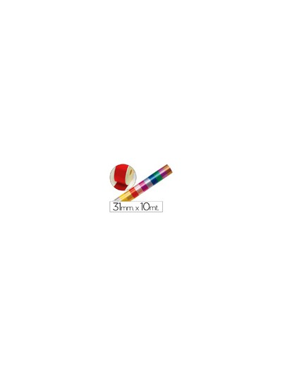 Cinta fantasia 10 mt x 31 mm rojo
