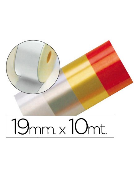 Cinta fantasia 10 mt x 19 mm blanco