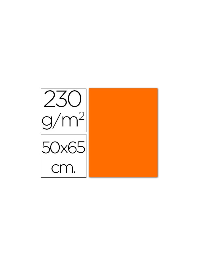 Cartulina fluorescente naranja 50x65 cm 230 gr Cartulina fluorescente naranja 50x65 cm 230 gr