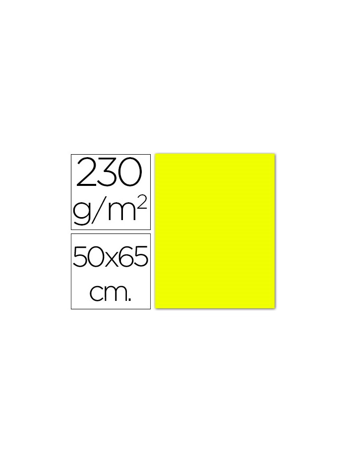 Cartulina fluorescente amarilla 50x65 cm 230 gr Cartulina fluorescente amarilla 50x65 cm 230 gr