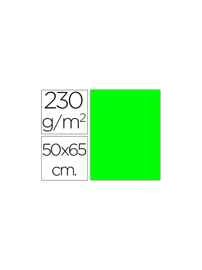 Cartulina fluorescente verde 50x65 cm 230 gr Cartulina fluorescente verde 50x65 cm 230 gr