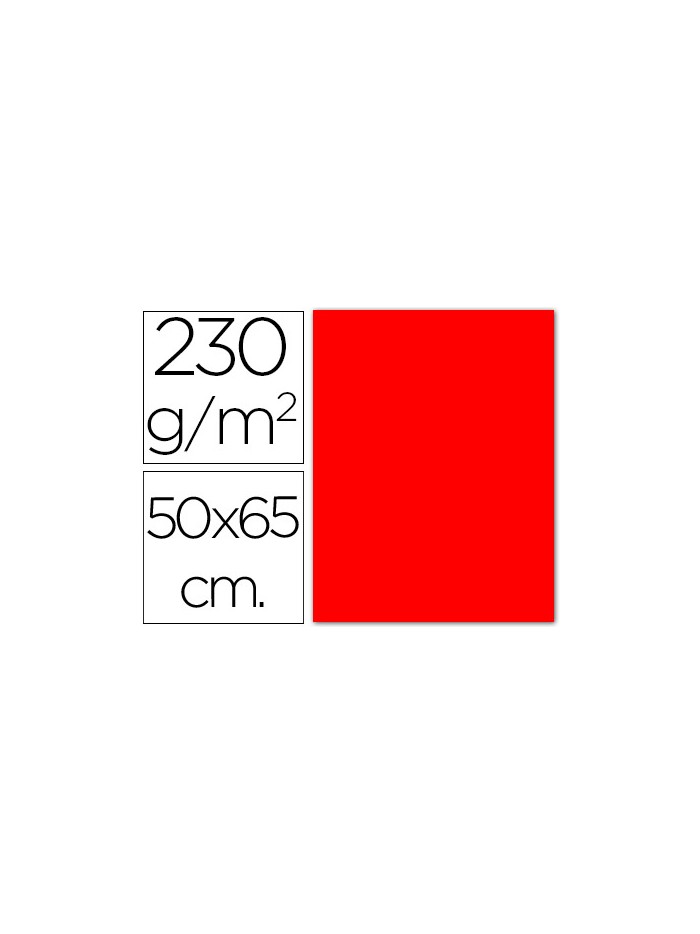Cartulina fluorescente roja 50x65 cm 230 gr Cartulina fluorescente roja 50x65 cm 230 gr