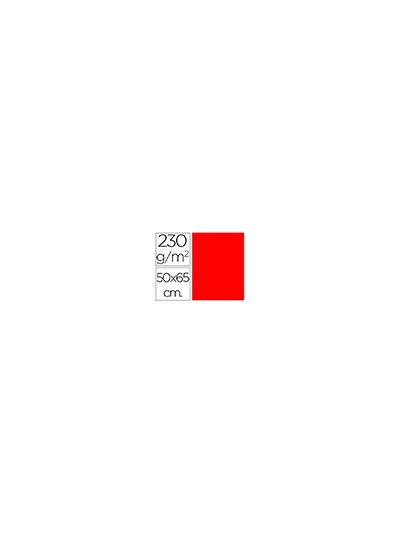 Cartulina fluorescente roja 50x65 cm 230 gr