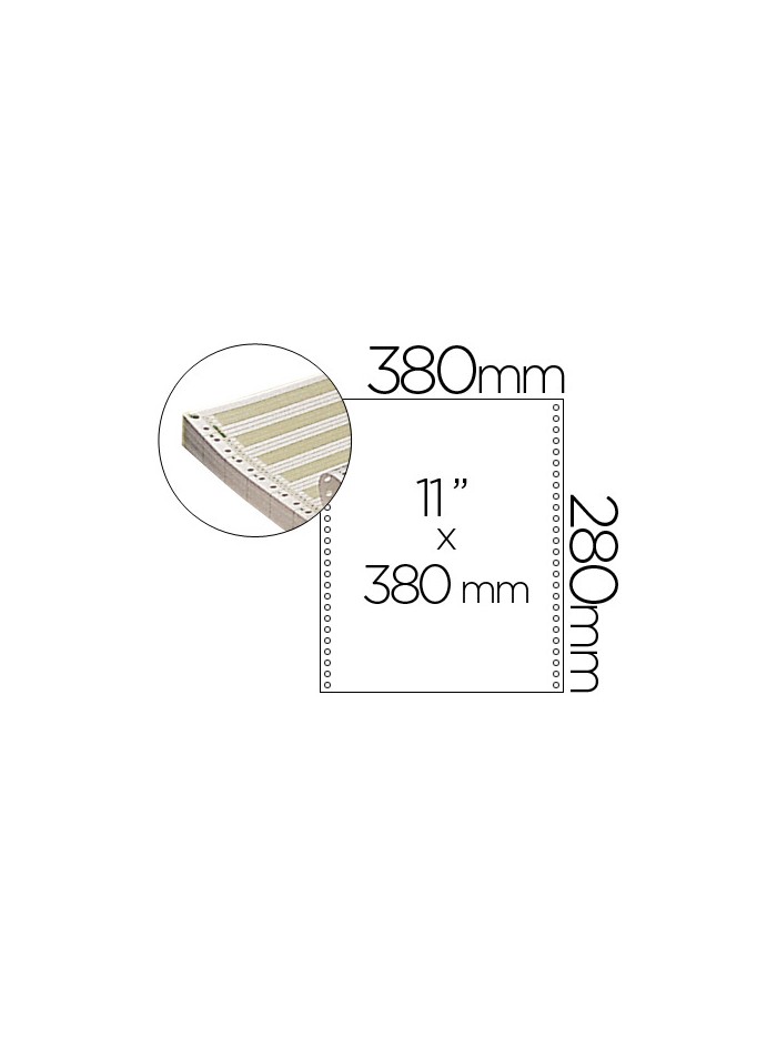 Papel continuo 380x11 pautado caja de 2500 hojas Papel continuo 380x11 pautado caja de 2500 hojas