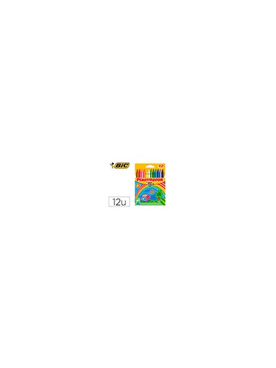 Lapices cera plastidecor caja de 12 colores surtidos