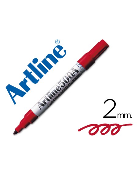 Rotulador artline pizarra ek-500 rojo punta redonda 2 mm recargable
