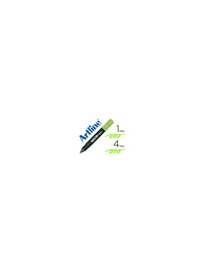 Rotulador artline fluorescente ek-660 verde punta biselada