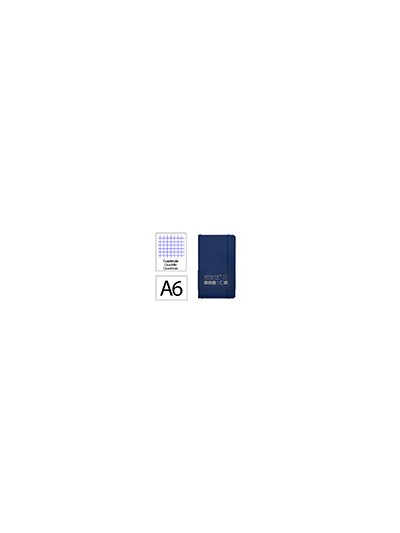 Cuaderno con gomilla antartik notes tapa blanda a6 cuadricula azul marino 100 hojas 80 gr fsc
