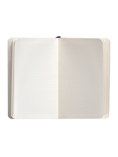 Cuaderno con gomilla antartik notes tapa blanda a6 cuadricula azul marino 100 hojas 80 gr fsc