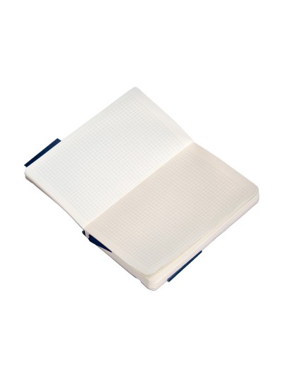 Cuaderno con gomilla antartik notes tapa blanda a6 cuadricula azul marino 100 hojas 80 gr fsc