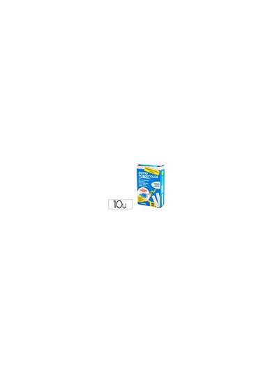 Tiza blanca antipolvo robercolor caja de 10 unidades
