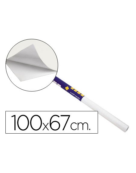 Pizarra blanca clipper adhesiva rollo 100x67,5 cm