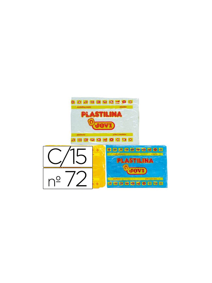 Plastilina jovi 72 tamaño grande caja de 15 unidades colores surtidos Plastilina jovi 72 tamaño grande caja de 15 unidades colores surtidos