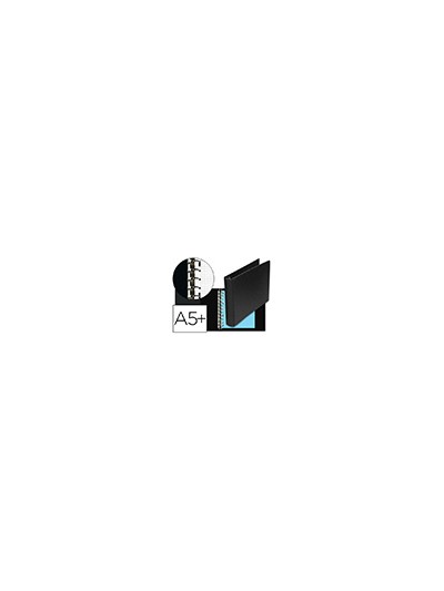 Carpeta multifin alfa 3002-g 11 anillas 40 mm plastico cuarto negro