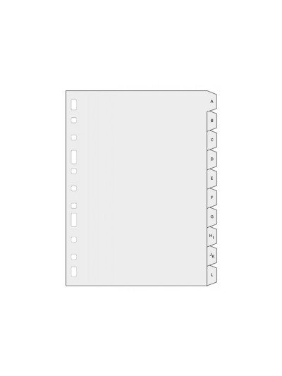Separador alfabetico multifin 3005 plastico folio natural
