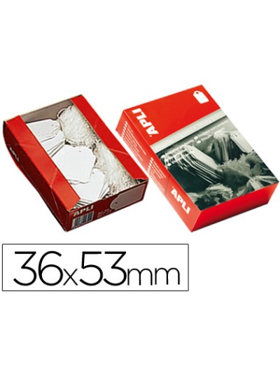 Etiquetas colgantes apli 392 36x53 mm caja de 500 unidades